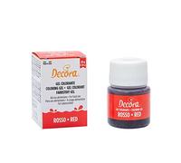 Decora 9600810 Gel Colorante Rojo, 28 g, Ideal para Cubiertas y Decoraciones, Crea Colores Intensos y Brillantes, Hecho en Italia
