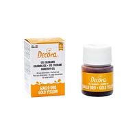 Decora 9600815 Gel Colorante Oro Amarillo, 28 g, Ideal para Cubiertas y Decoraciones, Crea Colores Intensos y Brillantes, Hecho en Italia
