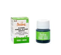Decora 9600819 Gel Colorante Verde Hoja, 28 g, Ideal para Cubiertas y Decoraciones, Crea Colores Intensos y Brillantes, Hecho en Italia