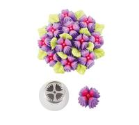 Decora BLISTERED Flower with 4 Petals Nozzle NR. 28 Blisterato Nº Flor con 4 Pétalos, Metal, Plateado, 4x3.5x3.5 cm
