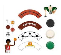 Decora Cupcakes, púas y Envoltorio Sport Kit, Multicolor, 36-Piece