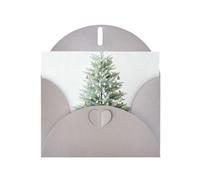 Decora el árbol de Navidad, tarjeta de felicitación con impresión de árbol de Navidad, tarjetas de cumpleaños de papel perlado personalizadas para cumpleaños, bodas, invitaciones, nota de
