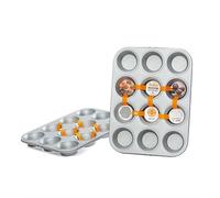 DECORA 0062750 Molde 12 Muffins EN Acero Antiadherente