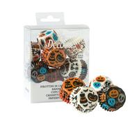 Decora, Paquete de 200 moldes temáticos, Bon Bon Halloween, para hornear, presentar y regalar magdalenas y dulces, resistentes hasta 180 °C, en cómodo blíster, diámetro 27 x 17 mm, fabricado en Italia