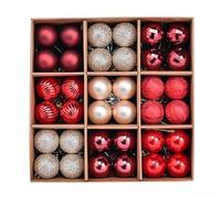 Decora tu árbol de Navidad con 72 bolas de plástico de 3 cm, ideales para coronas creativas y hacer guirnaldas (B)