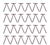 Decora tu hogar con 24 lazos de terciopelo para árbol de Navidad, para coronas y medias (rojo vino)