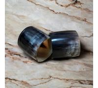 Decorable Black Buffalo Horn Napkin Rings - Juego de Anillos para decoración de Bodas y Fiestas de Navidad, 12 Unidades