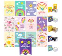 Decorablemente 24 paquetes de mini cuadernos temticos para nios-12 diseos inspiradores de 3.5x5in favores para nios 4-8 hojas de puntadas de punt