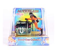 Decoraci n de acuario Penn-Plax con cofre del tesoro m vil, buzo flotante y acci n de burbujas de 4 pulgadas de alto