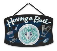 Decoraci n de pared de madera colgante de Madame Leota con la Mansi n Encantada de Disney de Open Road Brands: Letrero divertido de Madame Leota