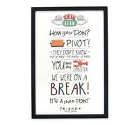 Decoraci n de pared de madera con frases de Friends de Open Road Brands: del exitoso programa de televisi n Friends. Perfecta para tu sala de est