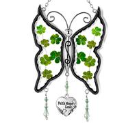 Decoracin del Da de Ky y Bosam St Patrick Faith Hope Love Irish Butterfly Swatcher Regalos para mam Swlecters Swatchers para vidrieras para ventan