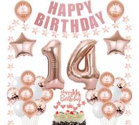 decoracion 14 años cumpleaños decoracion niña oro rosa decoracion tarta 14 años cumpleaños niña decoracion globos 14 años chica cumpleaños fiesta 14 años niña cumpleaños decoracion globo