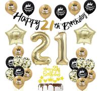 decoracion 21 años cumpleaños hombre mujer, oro negro globos decoracion 21 años cumpleaños hombre, deco cumpleaños 21 años hombre globo 21 años cumpleaños mujer decoracion tarta 21 años cumpleaños