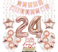 decoración 24 años cumpleaños mujer tarta decoración 24 años cumpleaños mujer, regalo 24 años cumpleaños mujer oro rosa decoración cumpleaños 24 años mujer globo 24 cumpleaños mujer decoración
