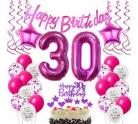 decoración 30 años Mujer cumpleaños Rosas globos 30 cumpleaños Mujer decoracion regalo para 30 años cumpleaños Mujer Rosa cumpleaños 30 años Mujer globos Decoración para Tartas 30 Mujer cumpleaños