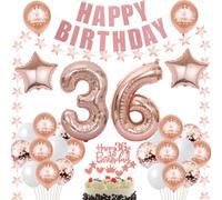 decoracion 36 años cumpleaños decoracion mujer oro rosa decoracion tarta 36 años cumpleaños mujer decoracion globos 36 años mujer cumpleaños fiesta 36 años mujer cumpleaños decoracion globos