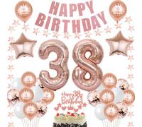 decoracion 38 años cumpleaños decoracion mujer oro rosa decoracion tarta 38 años cumpleaños mujer decoracion globos 38 años mujer cumpleaños fiesta 38 años mujer cumpleaños decoracion globos