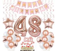 decoración 48 años cumpleaños mujer tarta decoración 48 años cumpleaños mujer, regalo 48 años cumpleaños mujer oro rosa decoración cumpleaños 48 años mujer globo 48 cumpleaños mujer decoración