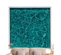 Decoración Acrílica Hogar Pintura Decorativa Ola - Arte Mural Ola De Mar Para Salón, Cocina, Oficina & Cafetería | Póster Enmarcado Acrílico 20x20cm, Fácil De Colgar, Perfecto Para Apartamentos