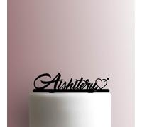 Decoración acrílica para tartas con texto en inglés «I Love You» (17,8 cm de ancho), color rojo