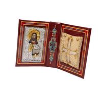Decoración amuleto gospel - gospel, el amuleto de Jesucristo | Evangelio con Jesucristo, amuleto de oración adornado con elementos decorativos cristianos para bautizo, boda