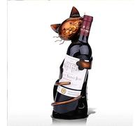 Decoración Art Craft Iron Cat Hug - Estante para vino, estante de almacenamiento para el hogar, cocina, gabinete de regalo, estante de vino