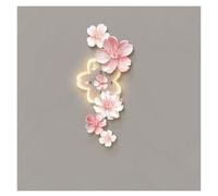 Decoración artística con reloj Arte de pared de flores moderno con luz LED y reloj, reloj silencioso, decoración for colgar en la pared, esculturas de pared for cocina, oficina, sala de estar con cont