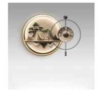 Decoración artística con reloj Cuadro decorativo de pino for comedor con reloj y mandos a distancia, esculturas de pared 3D for colgar en la pared, for sala de estar, comedor, dormitorio, entrada, coc