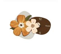 Decoración artística con reloj Reloj colgante LED decorativo artístico, reloj de pared con diseño de flores en 3D, lámpara de pared silenciosa que no hace tictac, escultura colgante decorativa for sal