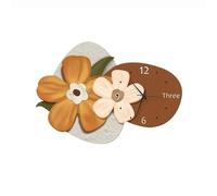 Decoración artística con reloj Reloj colgante LED decorativo artístico, reloj de pared con diseño de flores en 3D, lámpara de pared silenciosa que no hace tictac, escultura colgante decorativa for sal