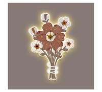Decoración artística con reloj Reloj de pared con flores, decoración de pared, luz con control remoto, relojes de pared silenciosos que no hacen tictac, escultura for colgar en la pared Escultura para