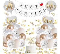 Decoracion Boda Just Married Decoracion, MR & MRS Decoración Boda,Wedding Decoracion Just Married Guirnalda Globos Boda,para Wedding Decoration, Decoración de Bodas