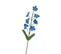 Decoración botánica Forget-Me-Not de punto para interiores, adecuado para estante de escritorio, alféizar de ventana o gabinete (azul oscuro)
