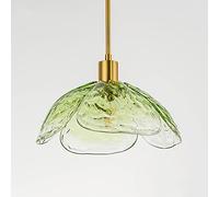 Decoración Boutique Creativa pétal Luces Colgantes lámpara con Sombra vidrieras Toda luz Techo Colgante Bronce para la Sala de Estar del Dormitorio E27