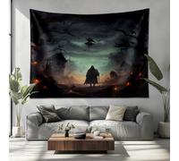 Decoración Casa Tapiz Pared 250x200 cm Terror GóTico Oscuro Murales Alfombra Tapiz Pared - VíSpera de Todos Los Santos Tapices Decorativo para Habitacion Dormitorio Salon