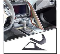 Decoración central cromada para coche, marco en forma de U, compatible con Chevrolet Corvette C7 2014 2015 2016 2017 2018 2019 cubierta de decoración de seguridad interior del coche, accesorios