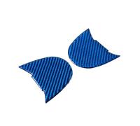 Decoración central Para Mitsubishi Para Eclipse 2006-2011 Fibra Carbono Suave Manija Puerta Coche Cuenco Interior Puerta Cubierta Protectora Pegatina Embellecedora(Azul)