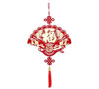 Decoración china Fu,Decoraciones chinas para el Año Nuevo 2025, Colgantes de bendición del festival de primavera rojo con nudo chino, Colgante de carácter grande FU Colgante de Año Nuevo chino