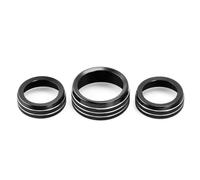 Decoracion Coche Interior Cubierta Botón Volumen Radio Aire Acondicionado Para Dodge Para Challenger Para Charger RT SXT 2015-2020 Scat Pack Daytona Interior Pegatinas(Negro)