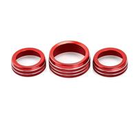 Decoracion Coche Interior Cubierta Botón Volumen Radio Aire Acondicionado Para Dodge Para Challenger Para Charger RT SXT 2015-2020 Scat Pack Daytona Interior Pegatinas(Rojo)