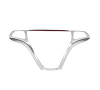 Decoracion Coche Interior Embellecedor Marco Volante Coche Color Fibra Carbono Para Mercedes Para Benz ABCE CLA CLS GLA GLC GLE GLS Clase 2016-2018 Accesorios Coche Interior(Plata mate)