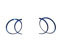 Decoración Coche Interior Para Benz AB para CLA para GLA 180 200 220 260 5 uds Auto aire acondicionado salida pegatina perilla anillo embellecedor Interior Coche(5pc Blue)