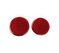 Decoración Coche Interior Para Chevrolet para Camaro 2017-2022 fibra carbono Interior coche portavasos Central junta pegatina decorativa cubierta embellecedora(Red)