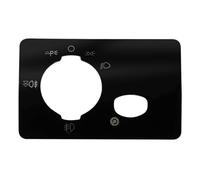 Decoración Coche Interior Para Ford para Focus 2 MK2 2005-2011 LHD interruptor faro coche acero inoxidable perilla ajuste cubierta embellecedora Interior Coche(2 Hole Black)