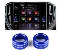 Decoración Coche Interior Para Subaru Para Crosstrek 2024 Car Sound Audio Volume Knob Button Rear Mirror Control Knob Ring Trim Interior Ring Interior Coche(2Pcs Volume Blue)