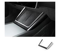 Decoración Coche Interior Para Tesla para el modelo 3 para Highland 2024 embellecedor nuevo Model3 Interior del coche ABS fibra de carbono cubierta del marco del volante Interior Coche(Wireless Chargi