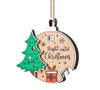 Decoración colgante de cuenta regresiva de Navidad hecha a mano, bonito árbol de Navidad, casa de muñeco de nieve 2025, nuevo invierno y diseños