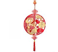 Decoración colgante de franela de año nuevo vietnamita no tejida adorno del festival lunar (B)