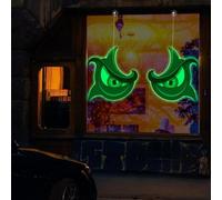 Decoración colgante de ojos brillantes de Halloween de doble cara con colgante fluorescente para exteriores efecto de iluminación de Halloween (D)